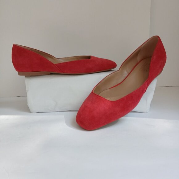 Naturalizer 'Cody' Red Suede Square Toe Ballet Flats Sz 6.5W - Picture 9 of 9